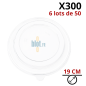 (X300) - Couvercle RPET transparent pour saladier 1300 ML  - (Ø 19CM)