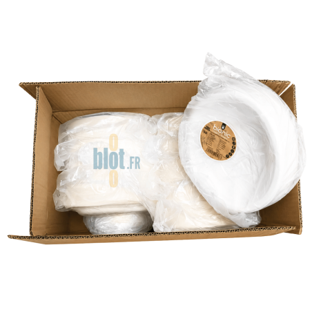 (X1000) – Assiette bagasse ronde - (Ø23 CM)