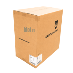 Carton fermé contenant 1 000 assiettes Bionic en bagasse 23 cm