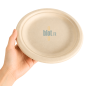 (X50) – Assiette bagasse ronde naturelle - (Ø23 CM) (X50) – Assiette bagasse ronde naturelle - (Ø23 CM)