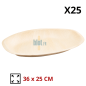 (X25) – Assiette Ovale en palmier - (36 X 25 CM)