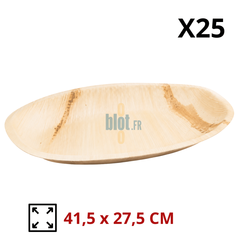 (X25) – Assiette Ovale en palmier - (41,5 X 27,5 CM) (X25) – Assiette Ovale en palmier - (41,5 X 27,5 CM)