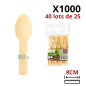 Mini Cuillères en Bambou 8 cm | Lot de 1000
