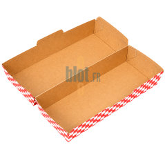 Boîte panini carton rouge - (26,5x12,2x7 CM) – (Lot 50)