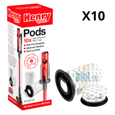 Henry Quick Pods Numatic x10 capsules filtrantes d'origine avec système de vidage sans poussière