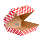 Boîte Hamburger Rouge - (14,7x14x7 CM) | Kraft - (Lot 50) Boîte Hamburger Rouge - (14,7x14x7 CM) | Kraft - (Lot 50)