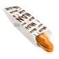 (X1000) - Sacs Sandwich "MIAM" - Papier Kraft Blanc - (10 + 6 × 34 CM)