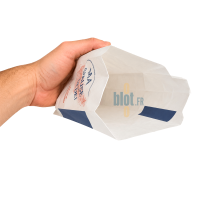 Vue intérieure du sac sandwich papier Ma Pause Déj avec soufflet latéral de 5 cm