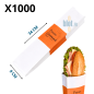 (X1000) - Sacs Sandwich "Ma Pause Gourmande" - Papier Kraft Blanc - (9 + 5,5 × 34 CM)