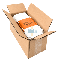 Carton ouvert contenant 1000 sacs sandwich papier blanc Ma Pause Gourmande