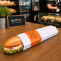 (X1000) - Sacs Sandwich "Ma Pause Gourmande" - Papier Kraft Blanc - (9 + 5,5 × 34 CM)