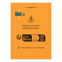 Informations imprimées sur le papier issu de forêts durablement gérées, le tri et le contact alimentaire