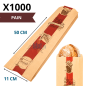 (X1000) – Sac pain kraft brun Tradition – (11 + 6,5 X 50 CM)
