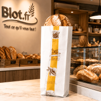 Sac à pain kraft blanc Tradition pour gros pain présenté en boulangerie