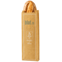 (X1000) – Sac Pain kraft brun Tradition – (10 + 5,5 X 48 CM) - Vue du sac contenant un pain