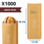 (X1000) – Sac Gros Pain kraft brun Tradition – (12 + 8 X 48 CM)