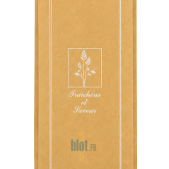 (X1000) – Sac Gros Pain kraft brun Tradition – (12 + 8 X 48 CM)