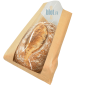 (X1000) – Sac Gros Pain ou Fruit kraft brun - Fenêtre PP – (23 + 5 X 34 CM)