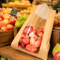 (X1000) – Sac Gros Pain ou Fruit kraft brun - Fenêtre PP – (23 + 5 X 34 CM)