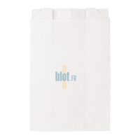 (X1000) - Sacs croissants kraft blanchi - (14 + 7 x 21 CM) - Sac à plat