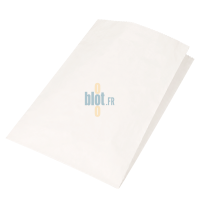 Sac croissant kraft blanchi 17 x 27 cm présenté à plat