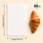 (X1000) - Sacs croissants kraft blanchi - (17 + 8 x 27 CM)