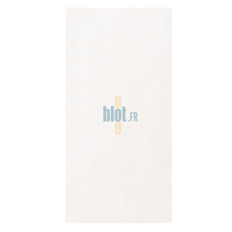 (X1000) - Sacs croissants kraft blanchi - (18 + 8 x 34 CM)