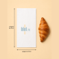 (X1000) - Sacs croissants kraft blanchi - (18 + 8 x 34 CM)