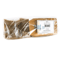 Lot emballé de 25 boîtes carrées en carton kraft avec couvercles fenêtre BSK10