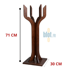 Support pour seau à champagne De La Roca en bouleau brun, hauteur 71 cm et largeur 30 cm