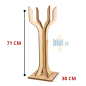 Support naturel pour seau à champagne De La Roca en bouleau, hauteur 71 cm et largeur 30 cm