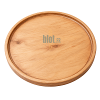 Plateau Rond - Bois de Bouleau Naturel - De La Roca - (Ø 27 CM) - Vue de profil haut