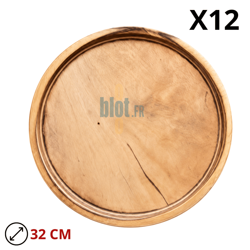 Plateau Rond - Bois de Bouleau Naturel - De La Roca - (Ø 32 CM)
