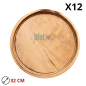 Plateau Rond - Bois de Bouleau Naturel - De La Roca - (Ø 32 CM) - par 12 unité et en diamètre 32 cm