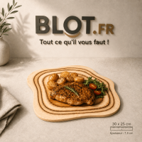 Planche irrégulière De La Roca 30 x 25 cm en bouleau avec épaisseur de 1,5 cm et plat dressé