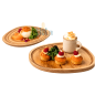 (X6) - Assiette irrégulière en Bouleau De La Roca - (23 x 20 cm) (X6) - Assiette irrégulière en Bouleau De La Roca - (23 x 20 cm)