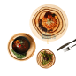 (X12) - Assiette Plate en Bouleau De La Roca - (Ø 22 CM)