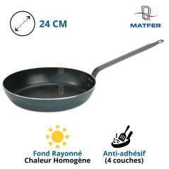 poele-aluminium-antiadhesive-matfer-chef-24-cm