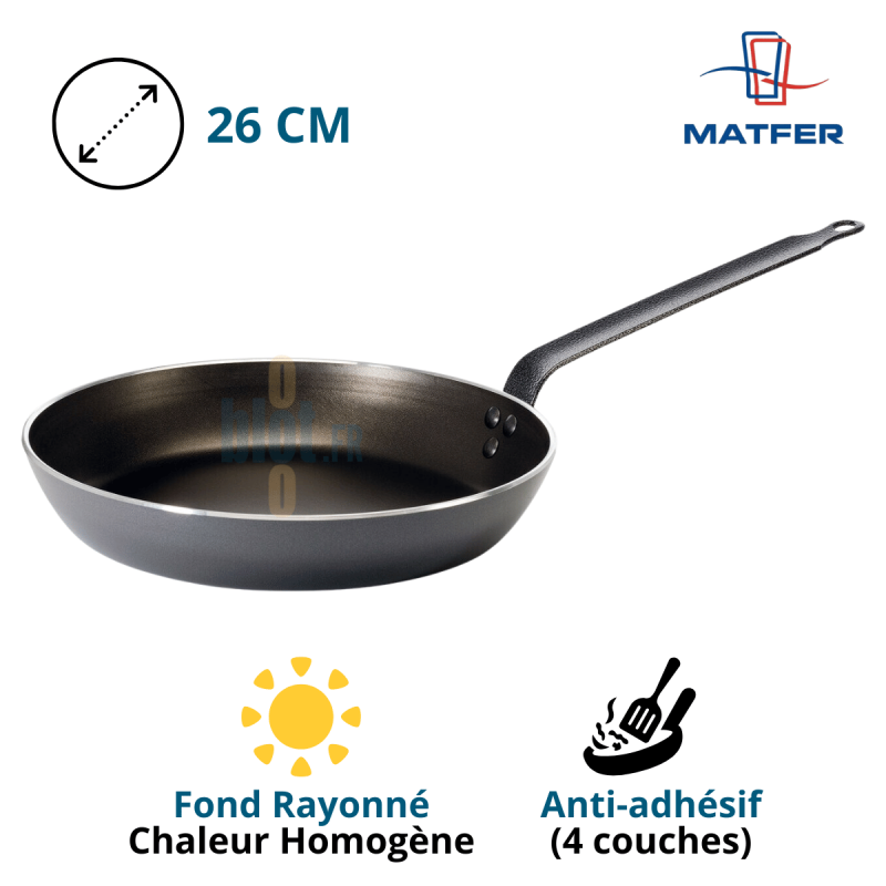Poêle Aluminium anti-adhésive "Classe Chef"  (Ø 26 CM)