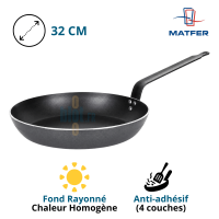 Poêle Aluminium anti-adhésive "Classe Chef"  (Ø 32 CM) - Dimensions