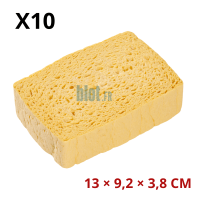 Éponge cellulosique Spontex Azella 25 n°6 en lot de 10, format 130 × 92 × 38 mm