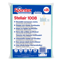 Sachet de 25 lavettes vertes Stellair 1008 Spontex Professional, format 51 × 36 cm