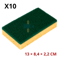 Éponge grattante Sponrex Basic GM en lot de 10, format 130 × 84 × 22 mm
