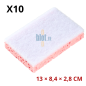 Éponge grattante douce Sponrex 31 en lot de 10, format 130 × 84 × 28 mm