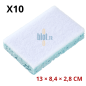 Éponge grattante douce Sponrex 79 en lot de 10, format 130 × 84 × 28 mm