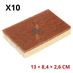 Éponge grattante Sponrex 100 sans colorant en lot de 10, format 130 × 84 × 26 mm
