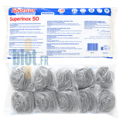 (X10) - Boule inox de nettoyage Spontex - Superinox 50 - (60Gr)