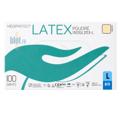 (X100) - Gants Latex Poudrés - Taille L