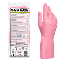 Gant latex rose Mapa Vital 115 taille 9 avec emballage professionnel