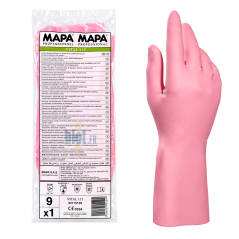 Gant latex rose Mapa Vital 115 taille 9 avec emballage professionnel